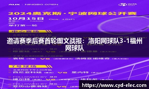 邀请赛季后赛首轮图文战报：洛阳网球队3-1福州网球队